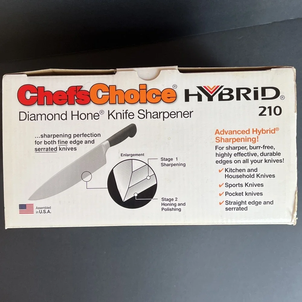 Chef'sChoice Hybrid 210 Electric Diamond Hone Knife Sharpener Model 210 EUC